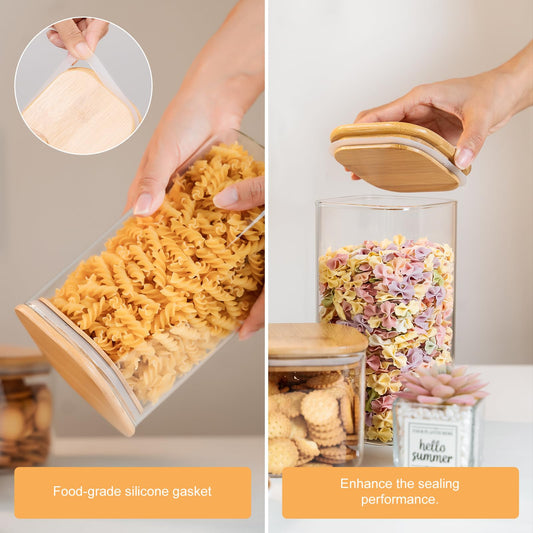 Glass Storage Jars 6 Pack (6 Ounce)