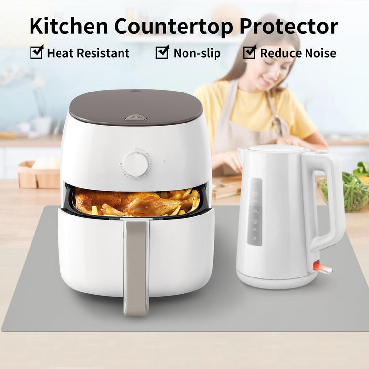 Silicone Mats for Kitchen Counter Thicker Extra Large Heat Resistant Mats Countertop Protector Liners for Bottom of Oven Air Fryer Coffee Maker