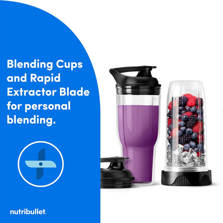 nutribullet® Ultra Plus+ 3-1 Compact Kitchen System, 1200W Kitchen System with Blender, Food Processor, and Coffee and Spice Grinder, 32oz and 24oz Blending Cups, 2-Cup Food Processor, Satin Black