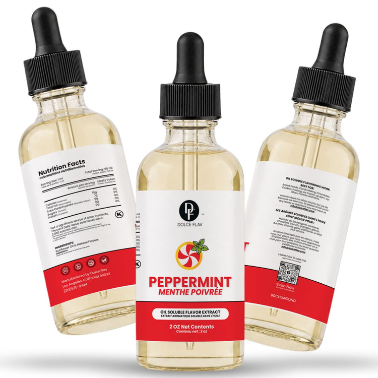 Natural Peppermint Extract Oil Soluble Flavoring for Candy & Baking (2 Fl Oz)
