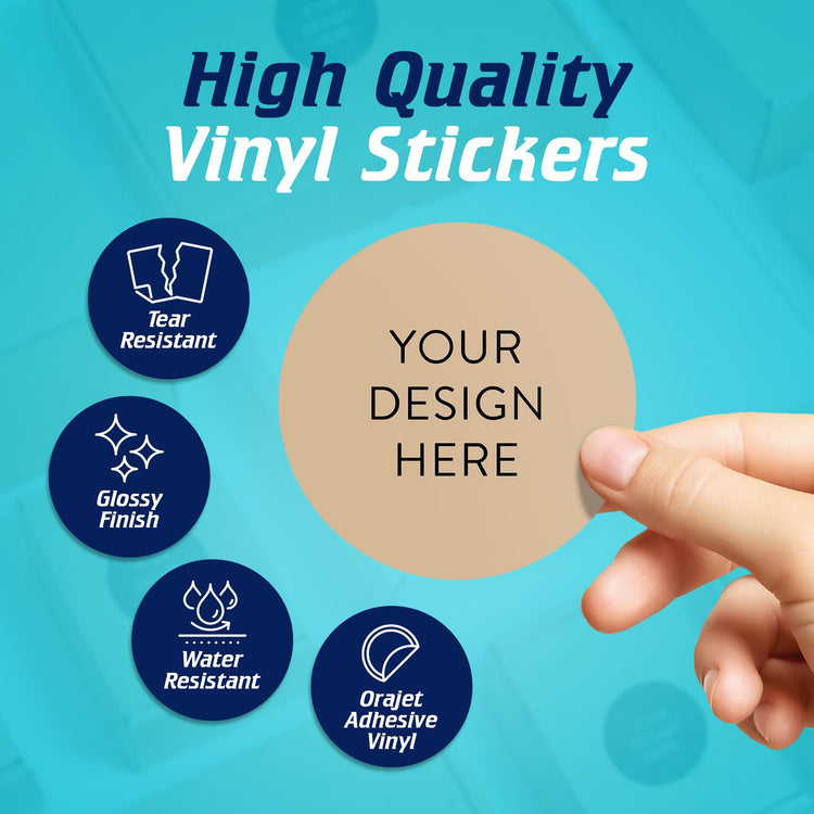 Custom Vinyl Stickers Your Image (100 Count)