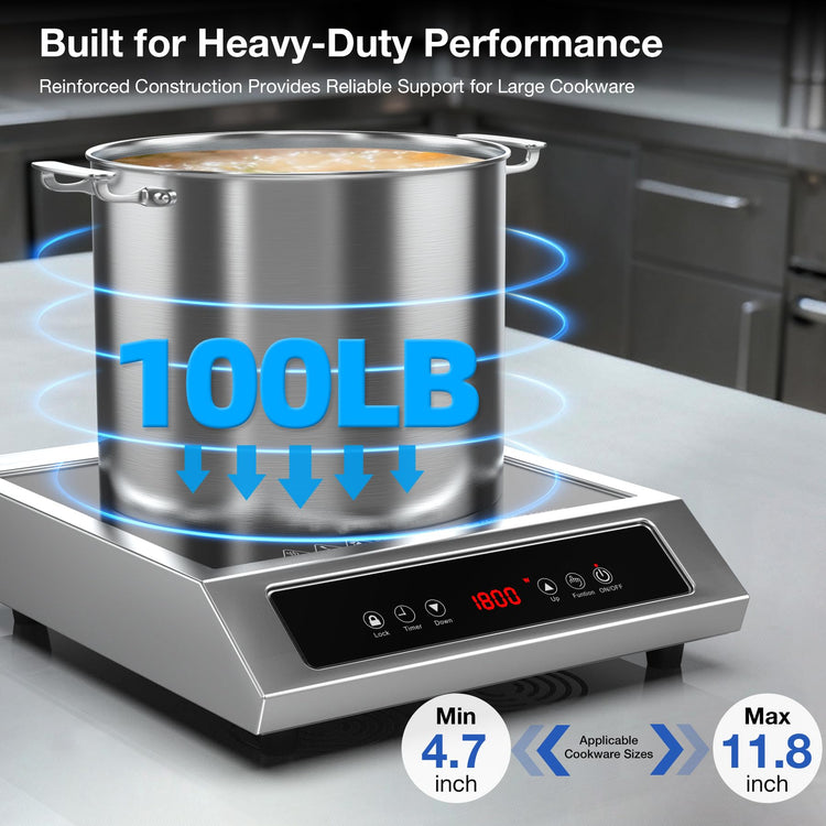 1800W Commercial Induction Cooktop