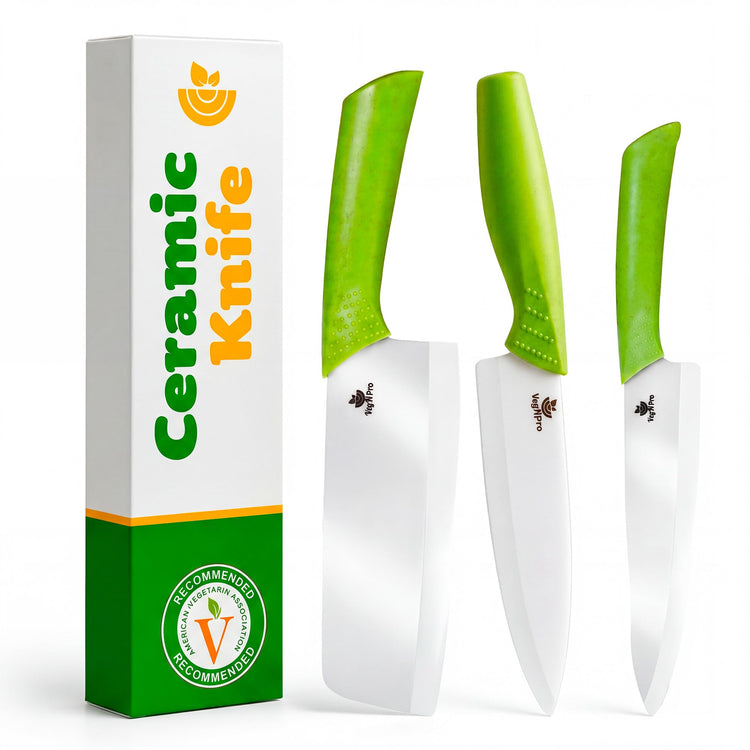 Ceramic Knife Set with Ergonomic Handle (3 Count)