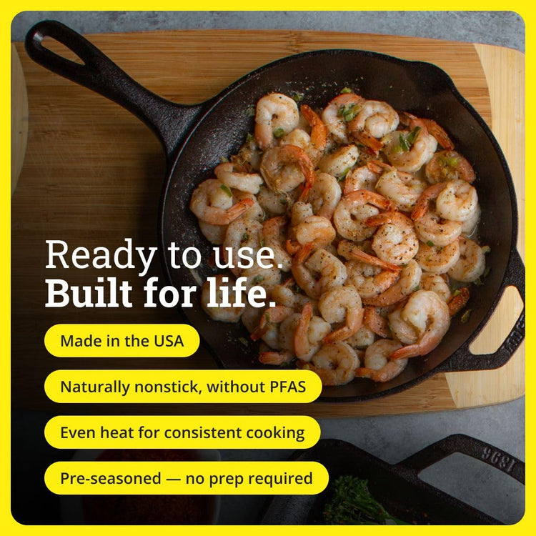 Pre Seasoned Cast Iron Skillet Set (3 Count)
