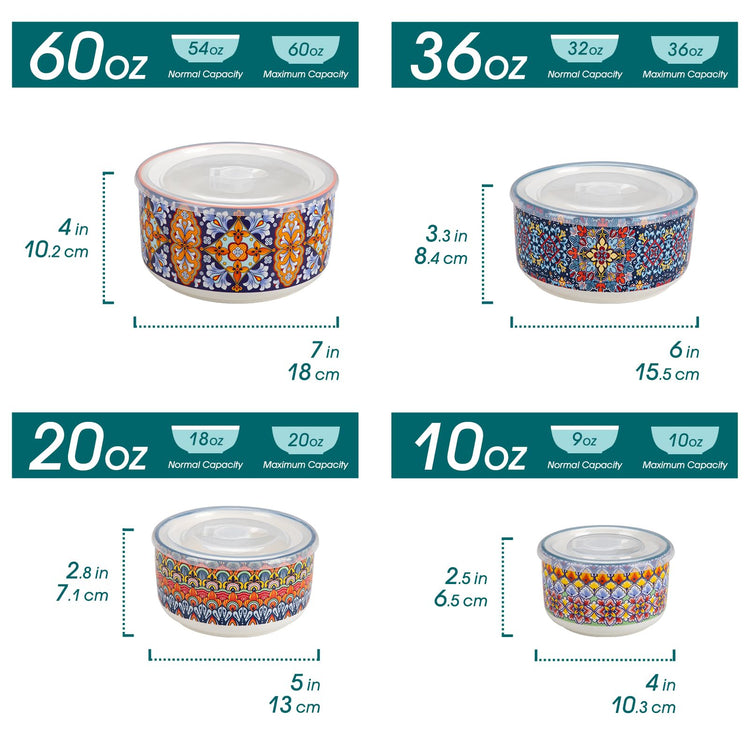 SIMI Serving Bowls with Lids (4 Count)