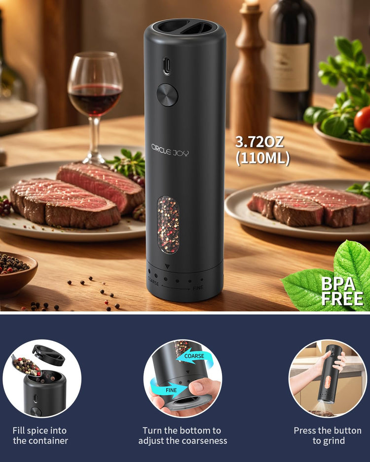 Electric Pepper Grinder Rechargeable