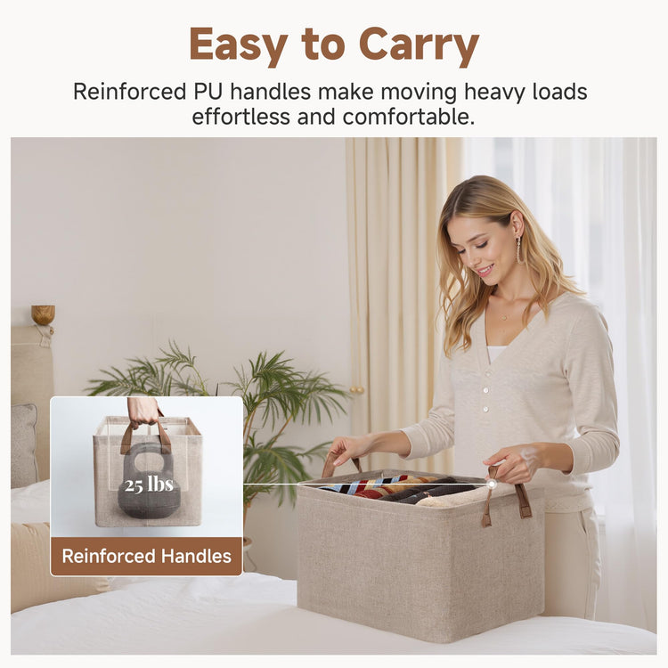 Large Fabric Storage Bins (2 Count)