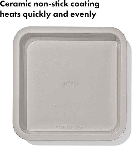 OXO Good Grips Non-Stick Pro Ceramic Coated Metal Bakeware 9” Square Cake Pan – Storm Blue