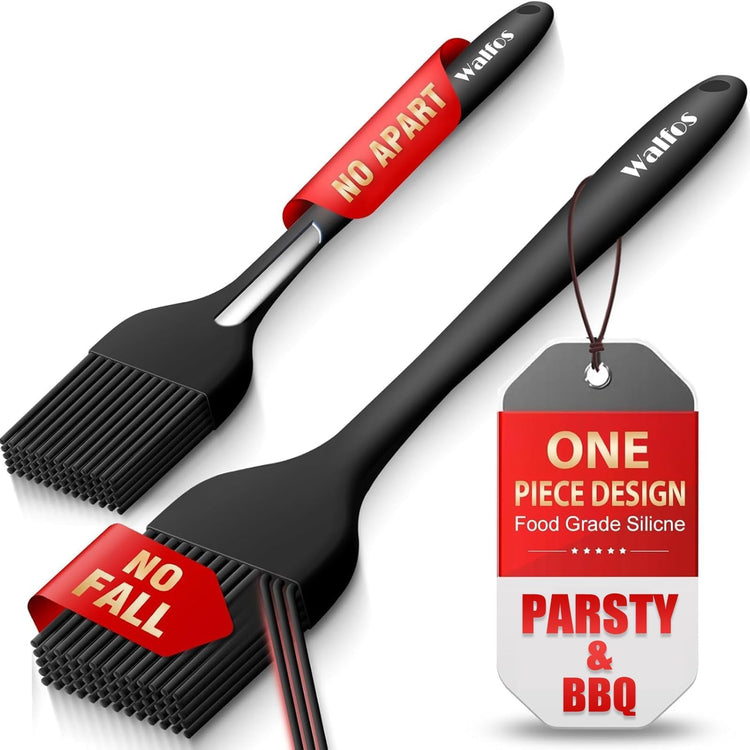 600°F Heat Resistant Silicone Basting Brushes BPA Free Pastry Brush (2 Count)