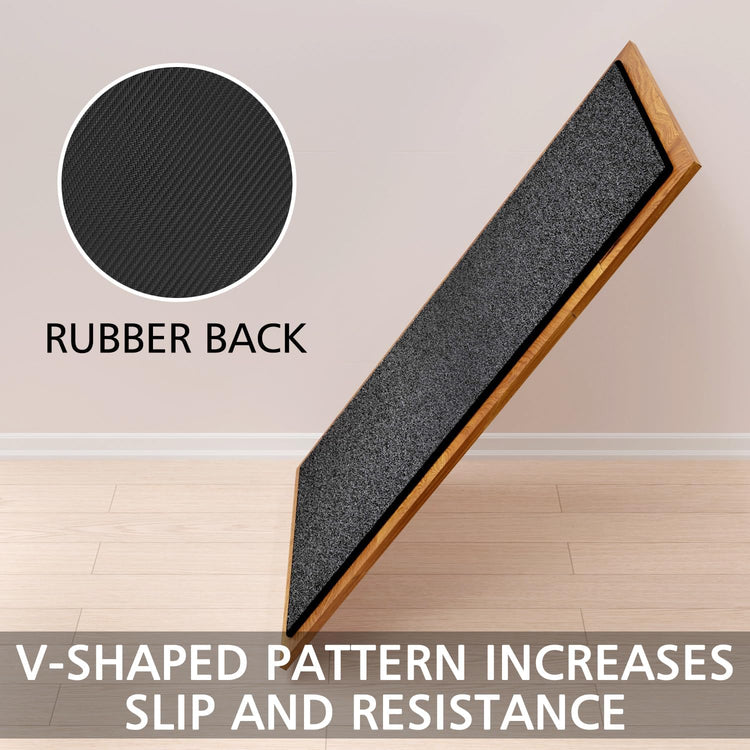 Kitchen Mat Set of 2 PCS, Cushioned Non Slip Rugs for Kitchen Floor, Absorbent Runner Comfort Standing Mats Washable for Kitchen, Office, Home (Black-Velvet, 17.3"x47"+17.3"x30")