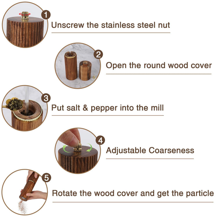 Wooden Pepper Grinder Pepper Mill