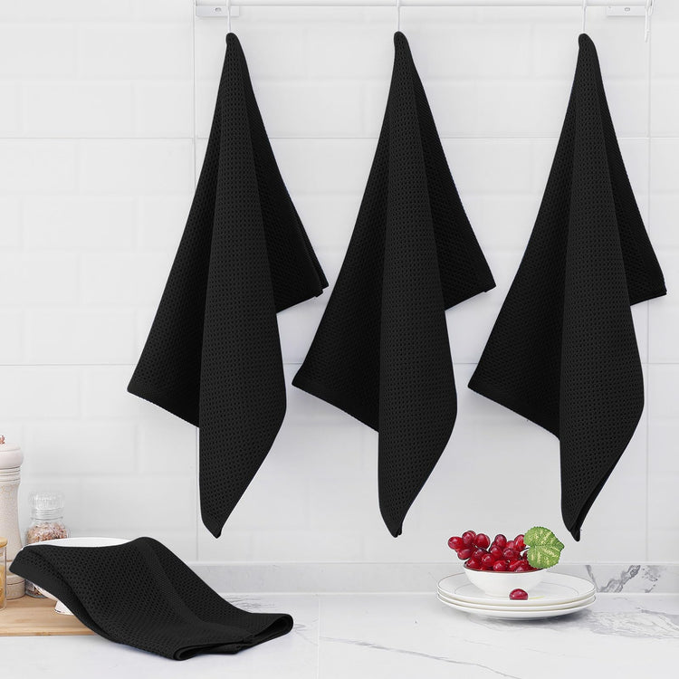 100% Cotton Oversized Waffle Weave Kitchen Towels 4 (4 Count)
