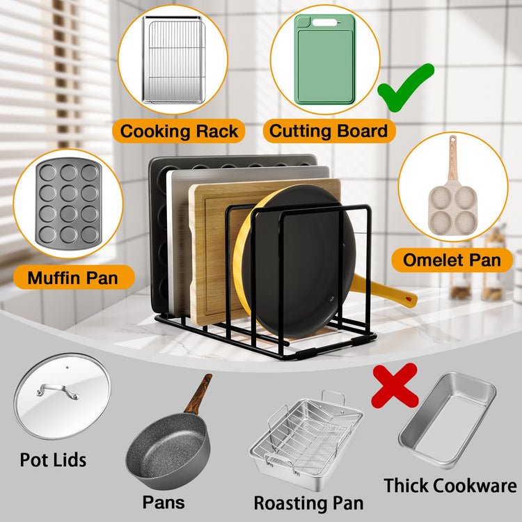 Kitchen Pan Organizer and Pot Rack