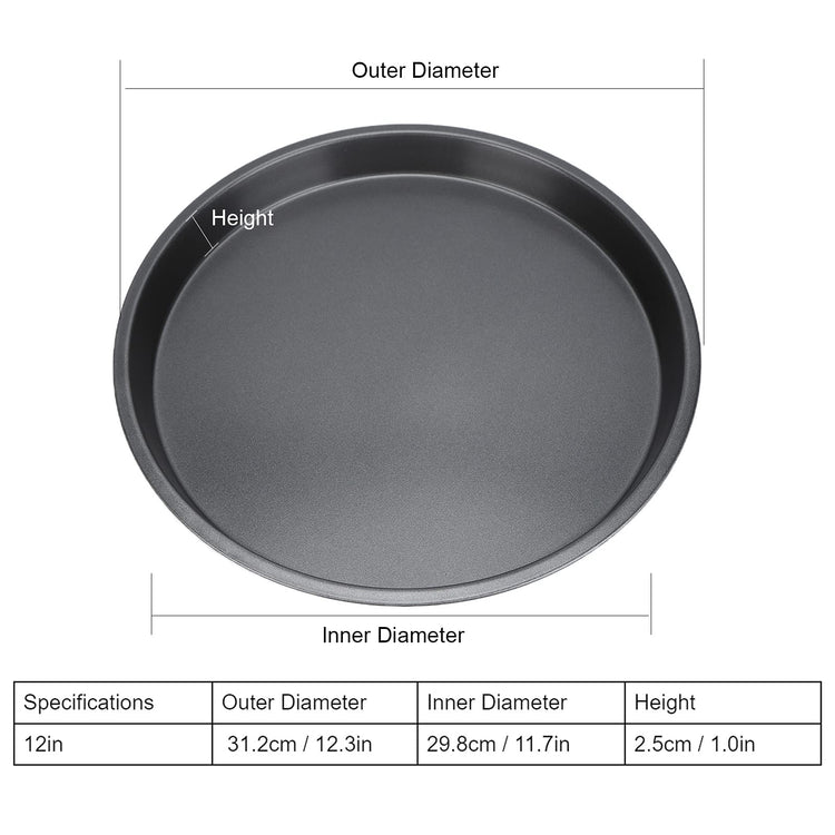 2Pcs 12 inch Pizza Pan for Oven (2 Count)