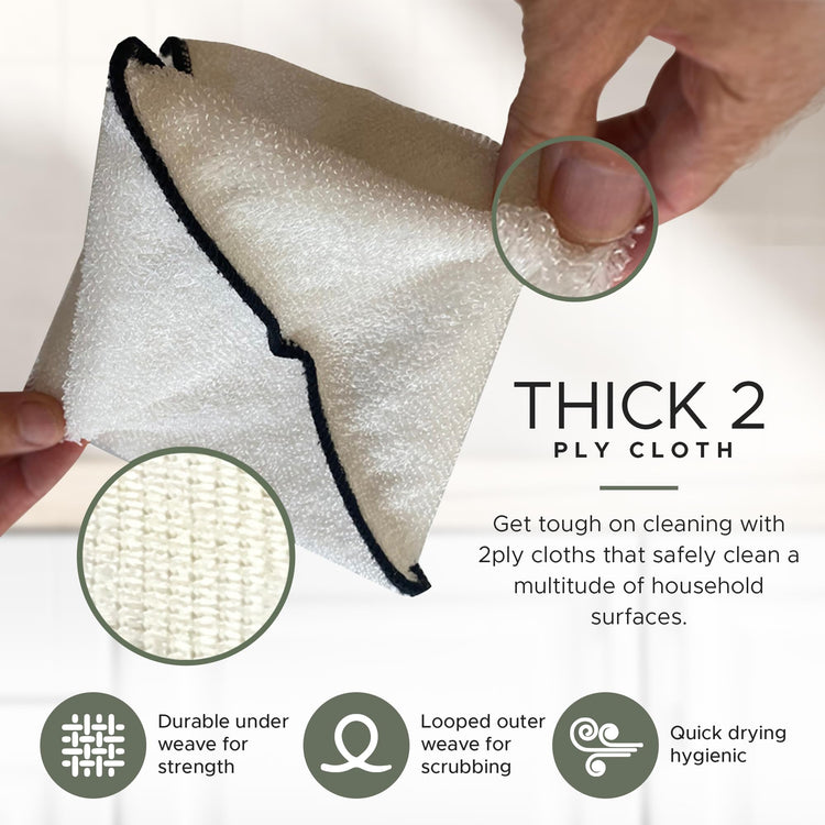 Dishcloths Kitchen Dishrag Cleaning Scrub Reusable 6pk 6x7in (6 Count)