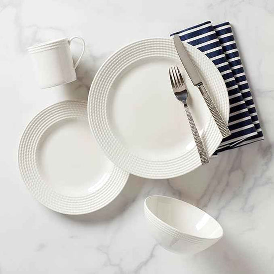 Kate Spade New York Wickford Dinner Plate, 1.70 LB, White