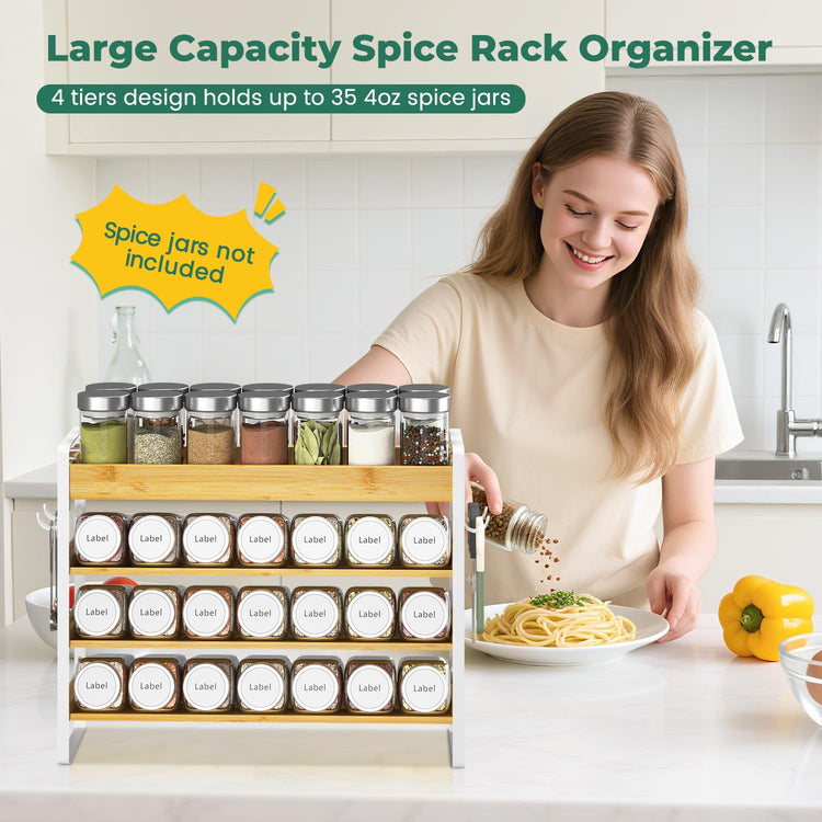 Spice Seasoning Rack Organizer Kitchen Countertop