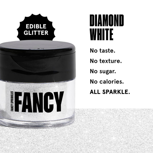 Diamond White Edible Glitter Luster Dust 4gm