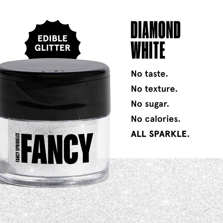 Diamond White Edible Glitter Luster Dust 4gm