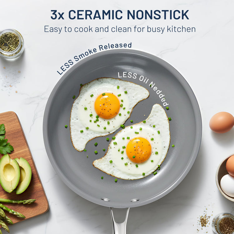 Ceramic Nonstick Frying Pans Set