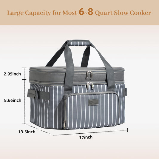 Double Layer Slow Cooker Carrier Bag for 6