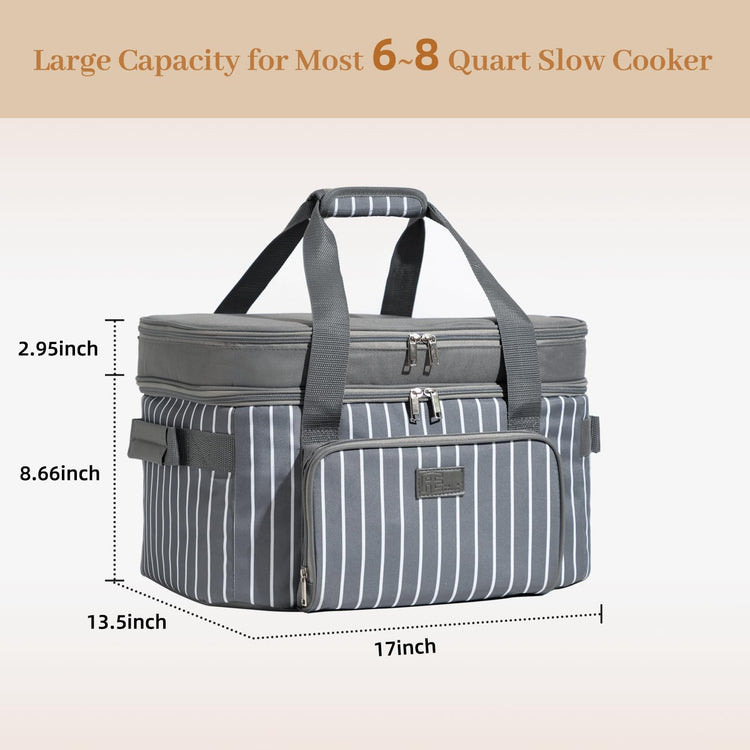Double Layer Slow Cooker Carrier Bag for 6