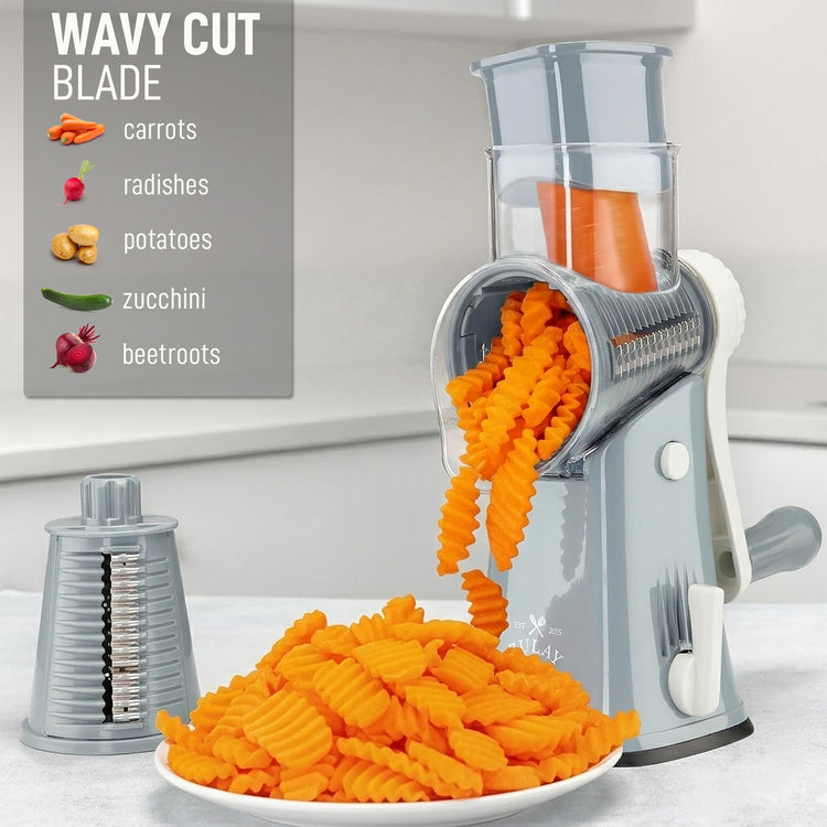 Rotary Cheese Grater 5 Blade Cheese Shredder