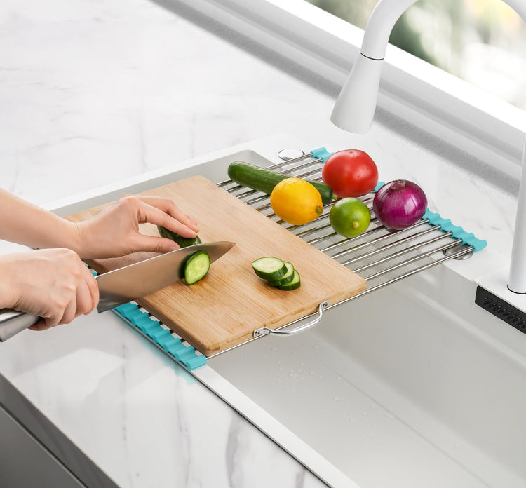 Roll Up Dish Drying Rack Over Sink