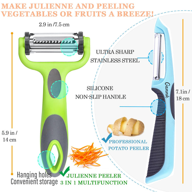 Potato Apple Vegetable Peelers for Kitchen (2 Count)