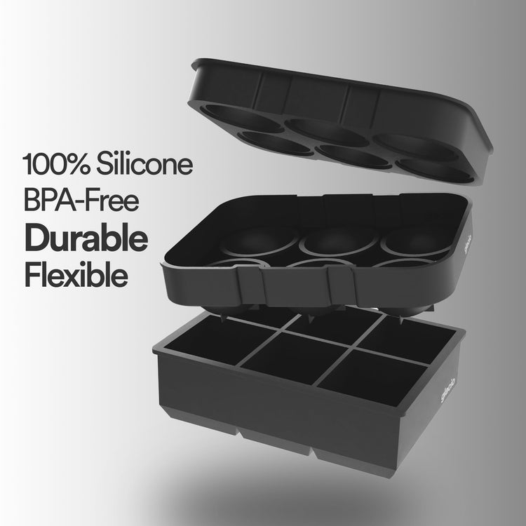 Silicone Ice Cube Trays with Lids (2 Count)