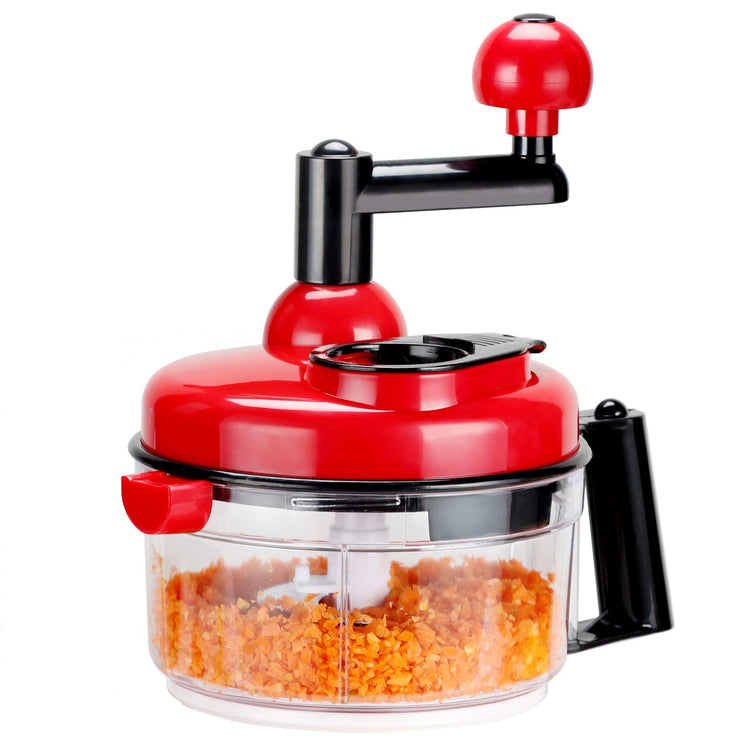Hand Crank Food Chopper Red