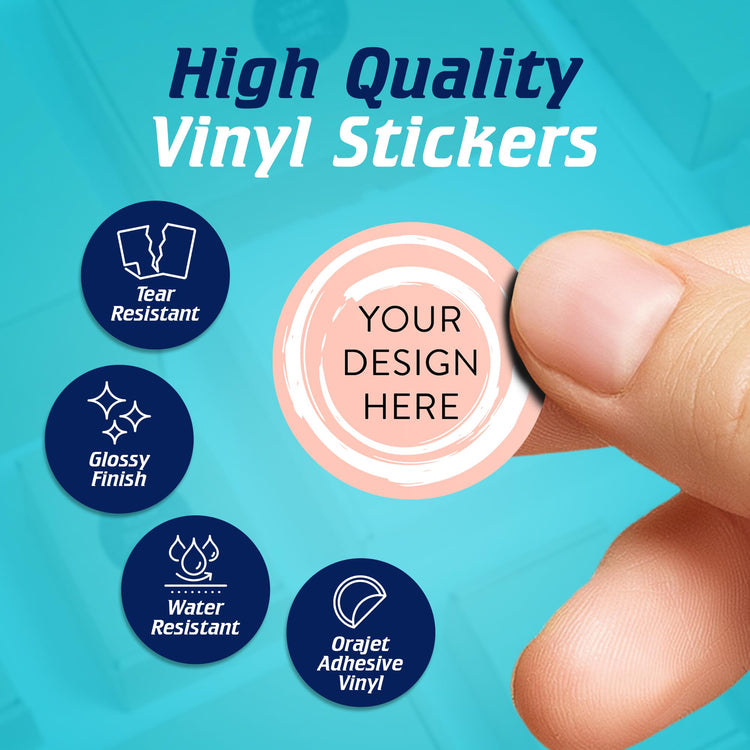100 Custom Vinyl Stickers (100 Count)
