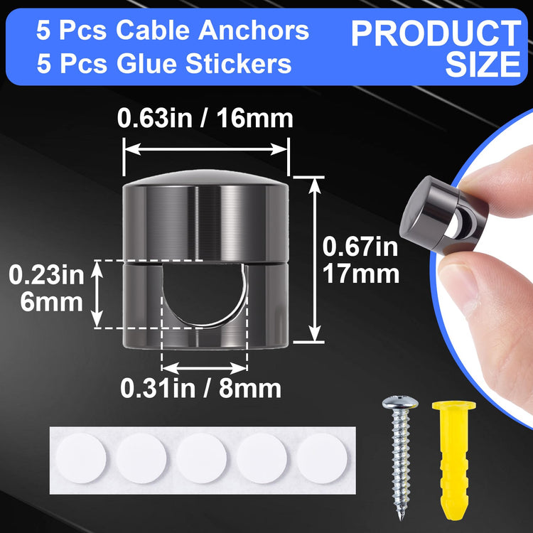 5 Sets Charger Holders for Cords (5 Count)