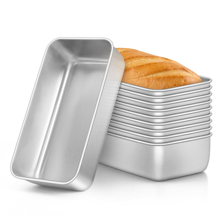 Stainless Steel Loaf Pan Set of 10 (10 Count)