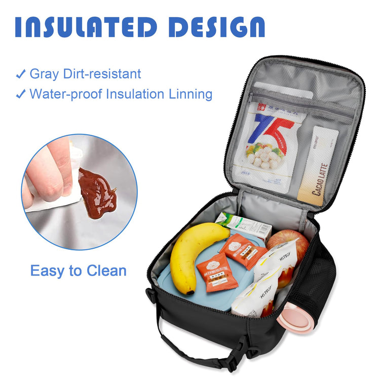Lunch Box Kids Large Initial Insulated Lunch Bag for Girls