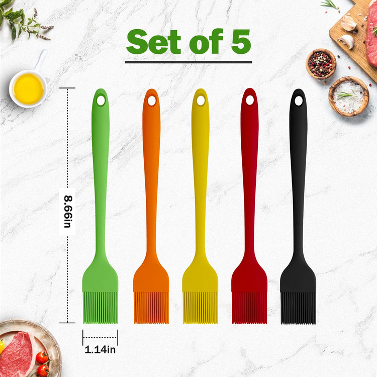 Silicone Basting Pastry Brushes (5 Count)