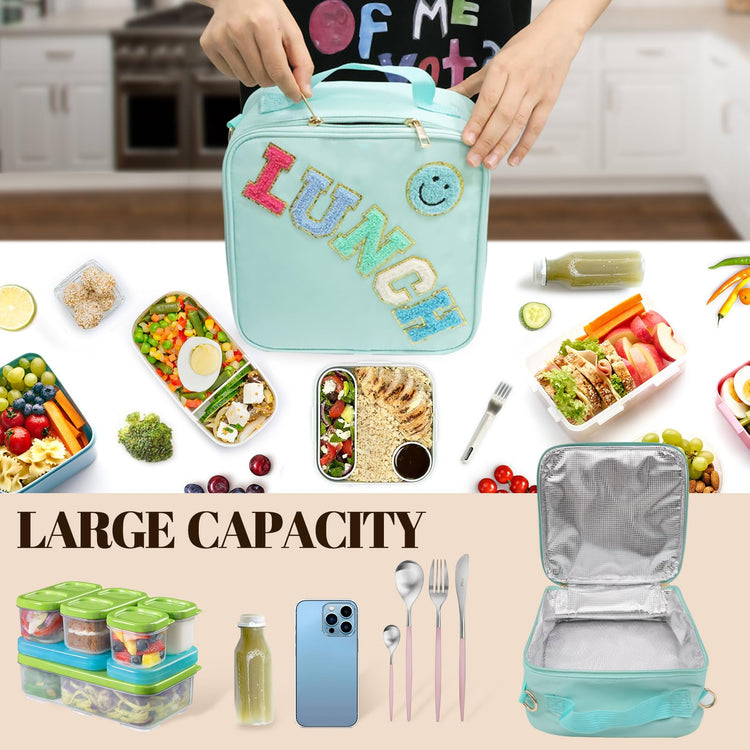 Insulated Lunch Bag With Adjustable Shoulder Strap