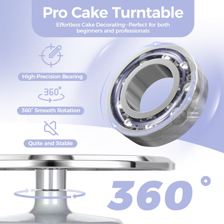 Cake Stand Aluminium 12''Cake Turntable Decorating Bakery Supplies