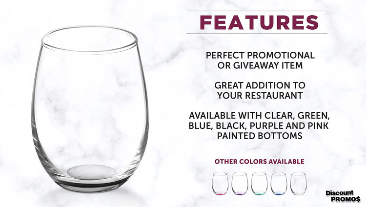 Stemless Wine Glasses by ARC 5.5 oz. Set of 12 (12 Count)