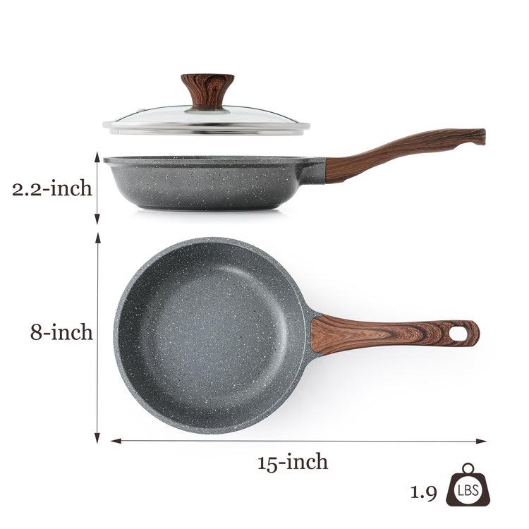 Nonstick Frying Pan Skillet with Lid