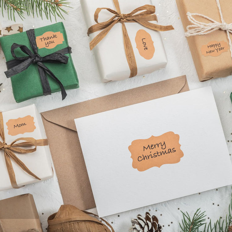 500 Pcs Christmas Gift Tags Name Label Stickers (500 Count)