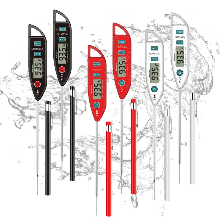 6 Pack Waterproof IPX7 Meat Thermometer (6 Count)