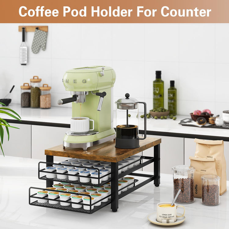 2 Tier Coffee Pod Drawer Holder for K Cup