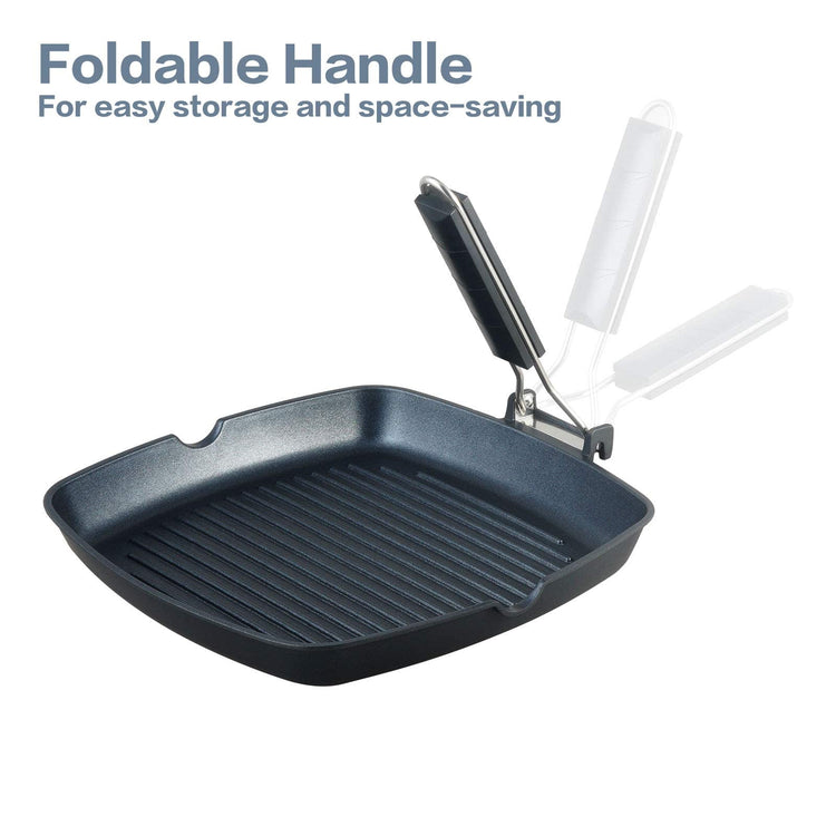 Grill Pan with Folding Handle