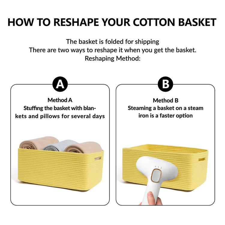 Large Storage Baskets for Shelves (2 Count)