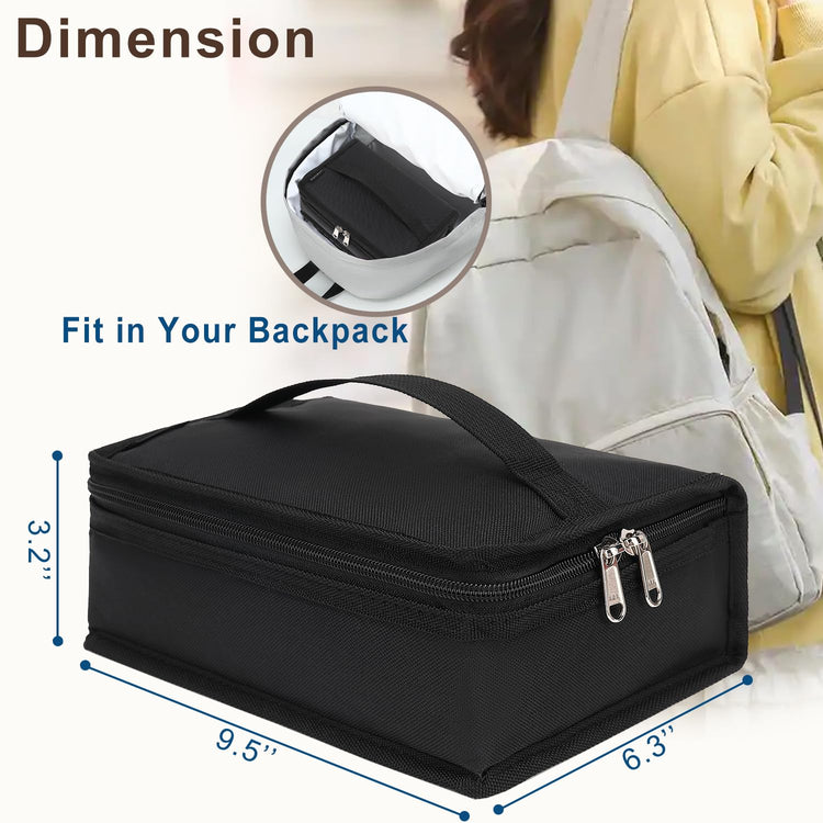 Small Insulated Lunch box Portable Soft Bag Mini Cooler Thermal Meal Tote Kit with Handle for Work & School