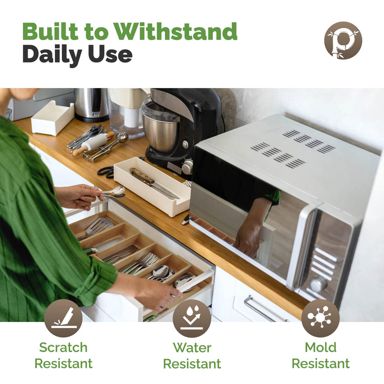 Silverware Tray for Drawer Organizer