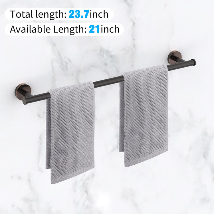 2 Pieces Oil Rubbed Bronze Towel Bar Set