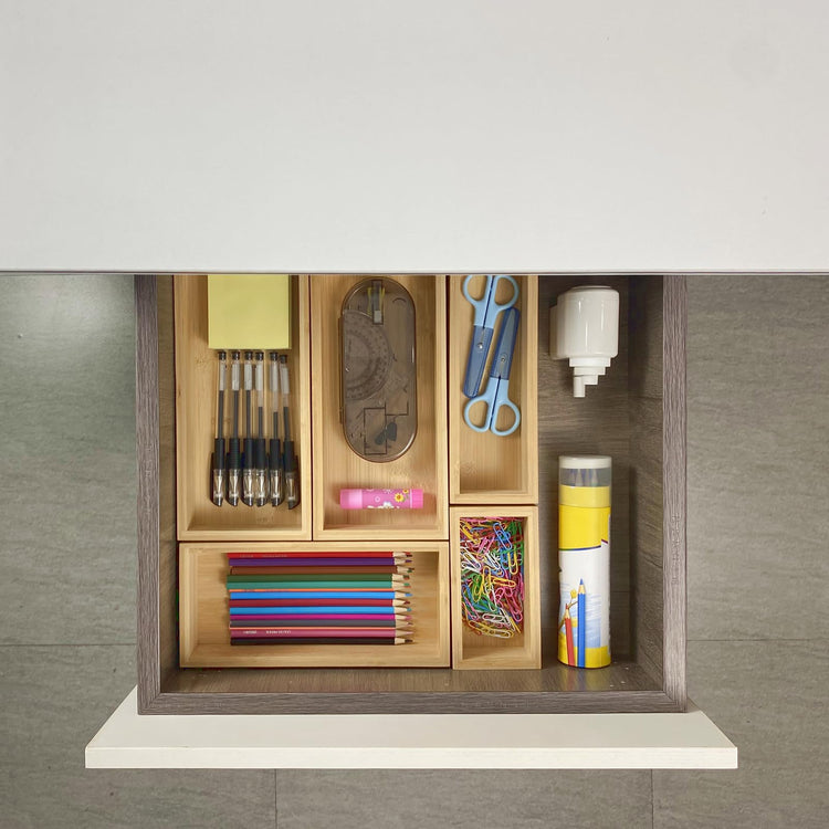 bamboo drawer organizer Set