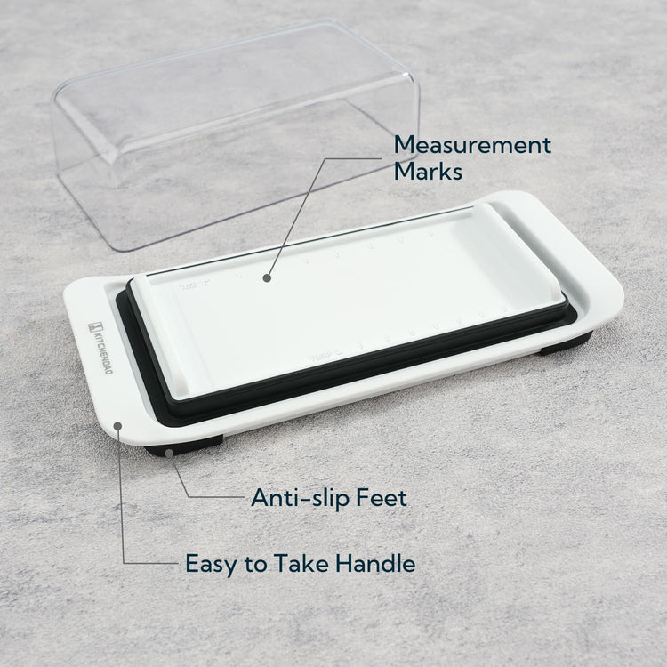 Large Airtight Butter Dish with Lid for Countertop and Fridge
